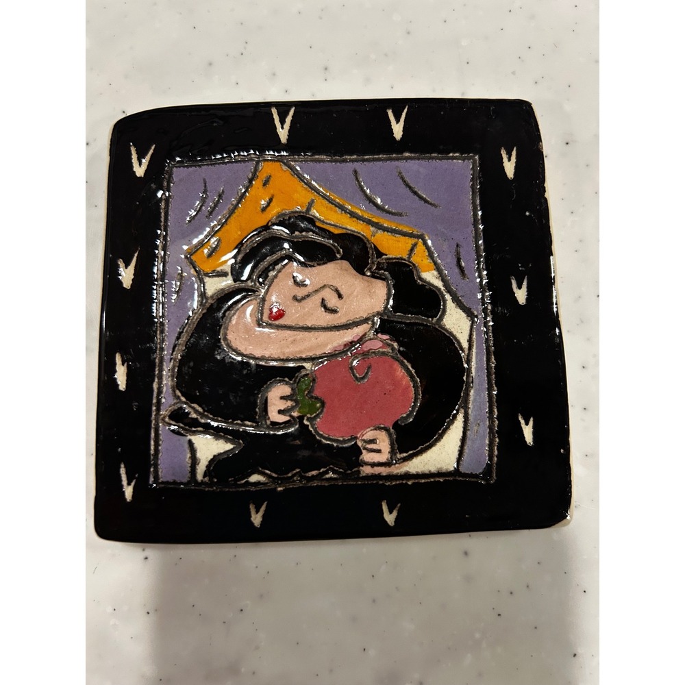 Sandra Magsamon Art Tile This Life Is Not A Dress Rehearsal Signed 3.75 Ceramic